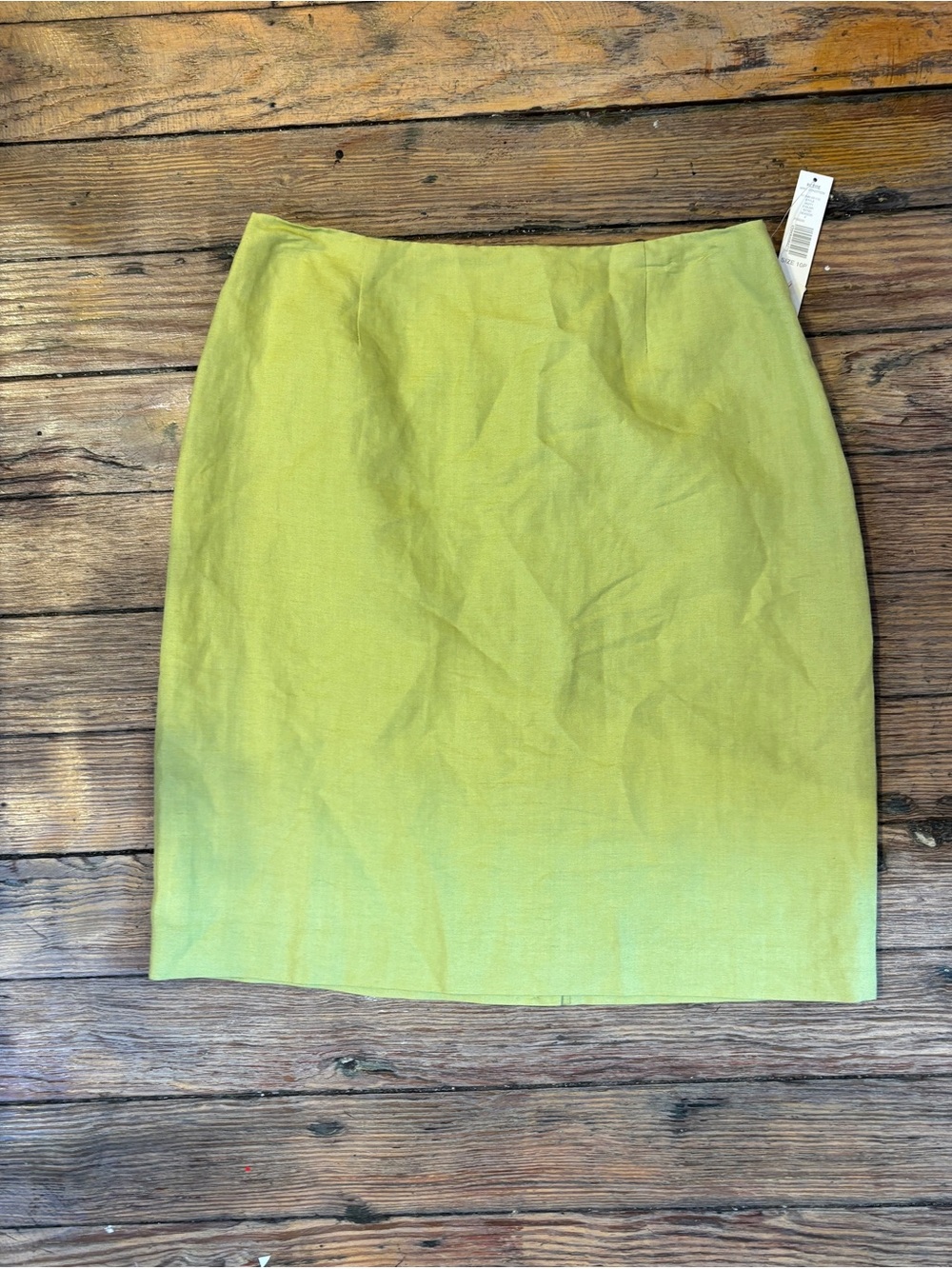 NWT Kate Hill Petite Linen Blend Low Rise Midi Skirt | Mint Green | Size 10P